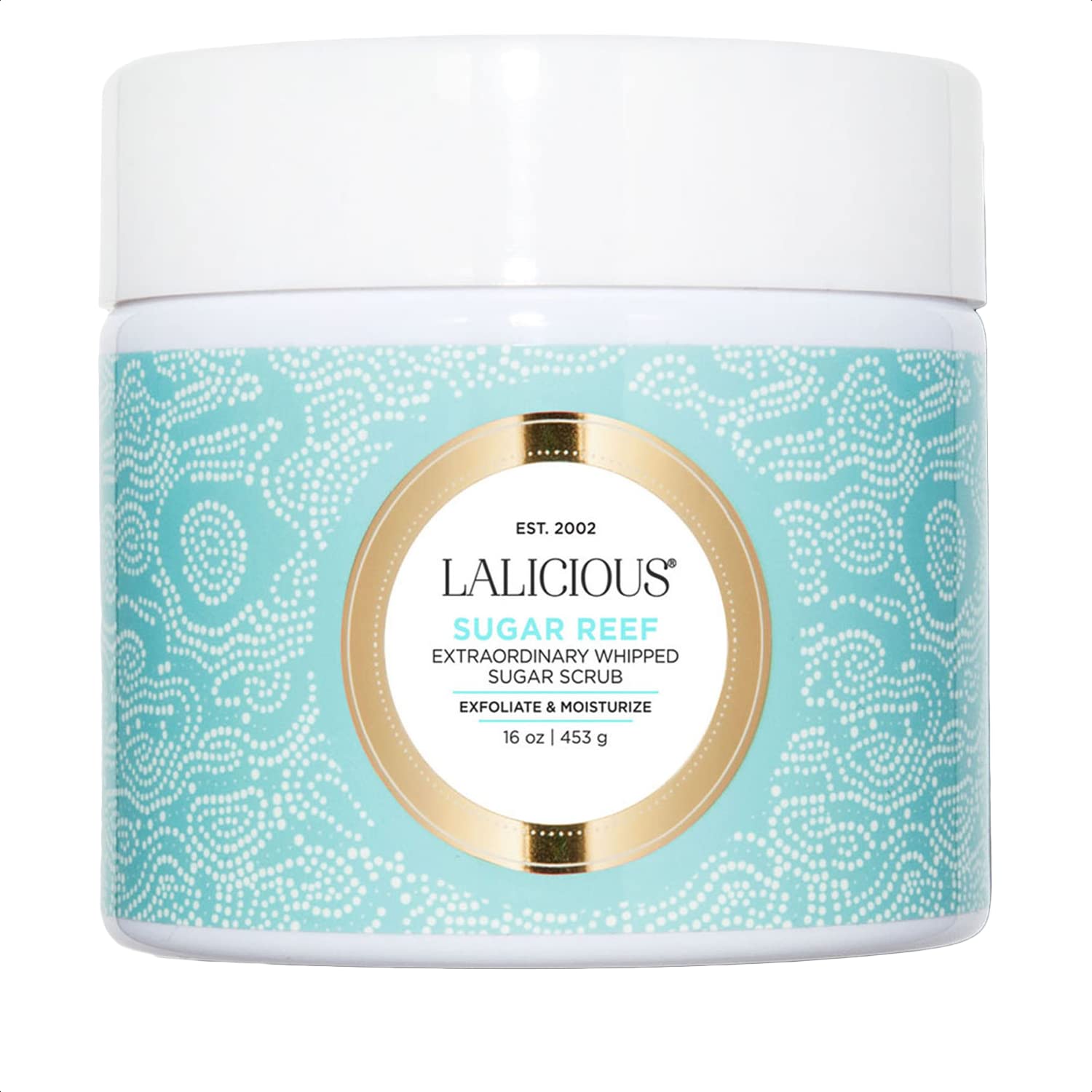 Lalicious Sugar Reef Moisturizing Body Scrub - Cane Sugar Body Scrub With Coconut Oil & Honey, No Parabens (16Oz)