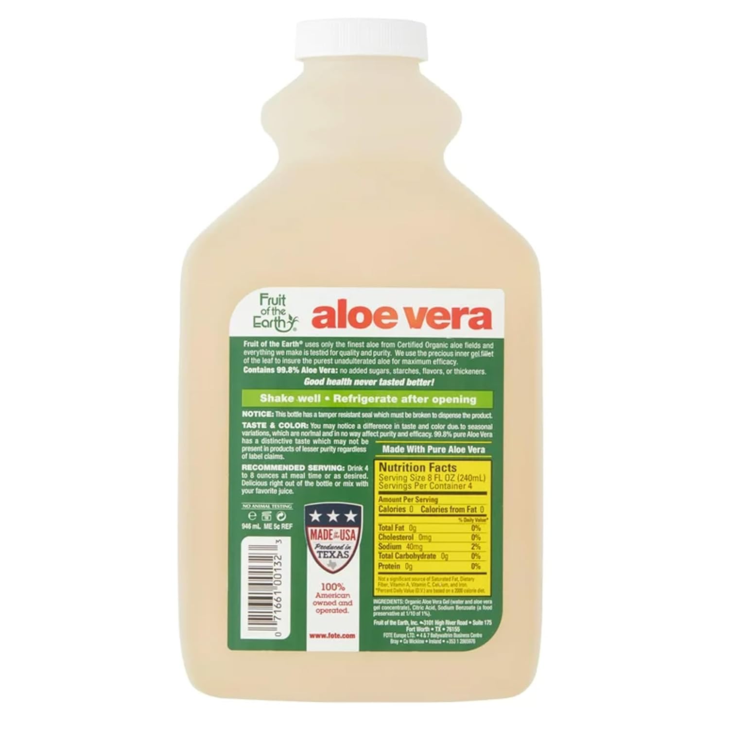 Fruit Of The Earth Fruit Aloe Vera Juice, 32 Oz