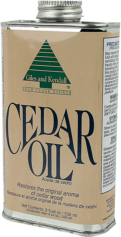 Cedar Oil - Giles and Kendall - Restores the Original Aroma of Cedar Wood, 8 oz