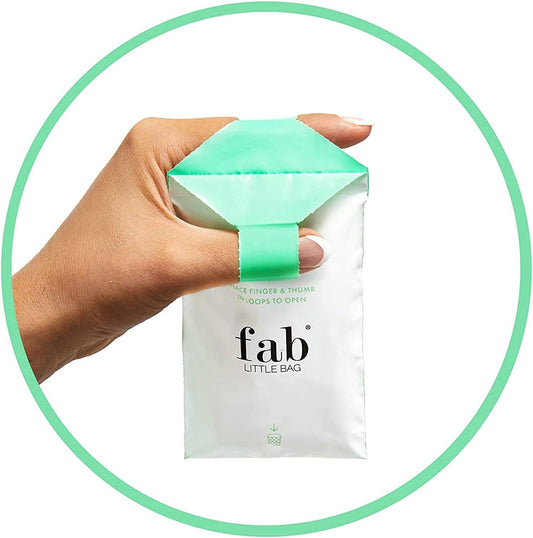 Fab Little Bag Sixer Plus Pack - 125 Sanitary Disposal Bags Plus Recyclable Refill Pack For Out And About (125 Pack)