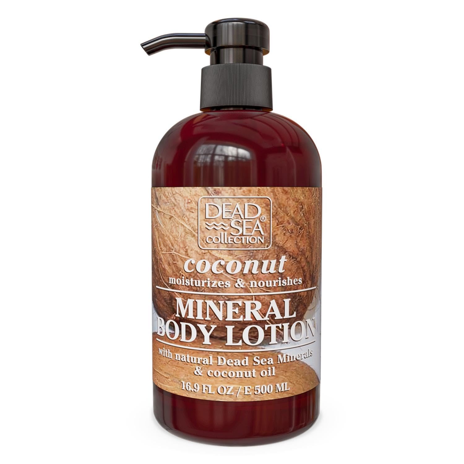 Dead Sea Collection Coconut Oil Body Lotion - Nourishing Moisturizer Body Lotion For Women And Men - Rejuvenating Hand And Body Care For Dry Skin 16.9 Fl. Oz