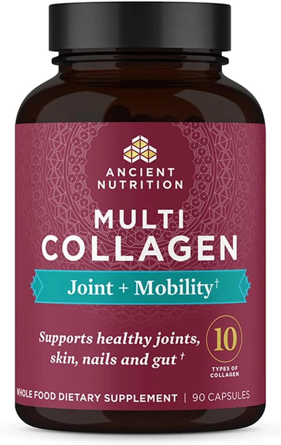 Collagen Pills For Joint Support By Ancient Nutrition, Multi Collagen Capsules 90 Ct, Joint + Mobility, Supports Joints, Skin & Nails, Exercise Recovery, Paleo And Keto Friendly, Gluten Free