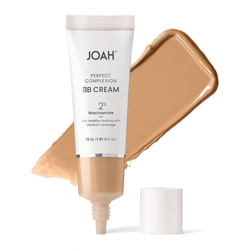 Joah Beauty Perfect Complexion Bb Cream With Hyaluronic Acid And Niaciminade,Korean Makeup With Medium Buildable Coverage,Evens Skin Tone Lightweight Semi Matte Finish Medium With Neutral Undertones
