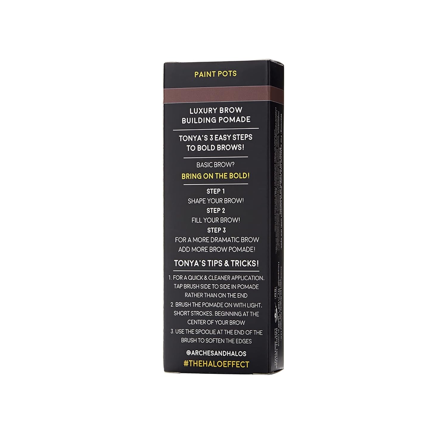 Arches And Halos Luxury Brow Building Pomade - Vegan Eyebrow Pomade - Creamy, Long Wearing Color For Clean, Defined Brows - Warm Brown - 0.1 Oz : Beauty & Personal Care