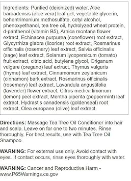 Swanson Tea Tree Oil Conditioner 16 Fl Ounce (1 Pt) (473 Ml) Liquid (3 Pack)