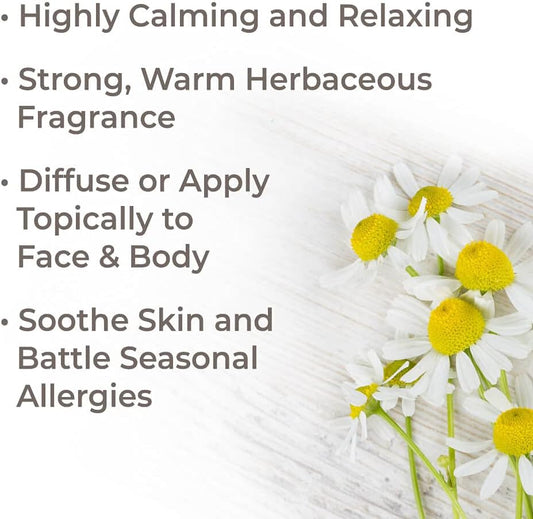 Plant Therapy Organic German Chamomile Essential Oil 2.5 Ml (1/12 Oz) 100% Pure, Undiluted, Therapeutic Grade