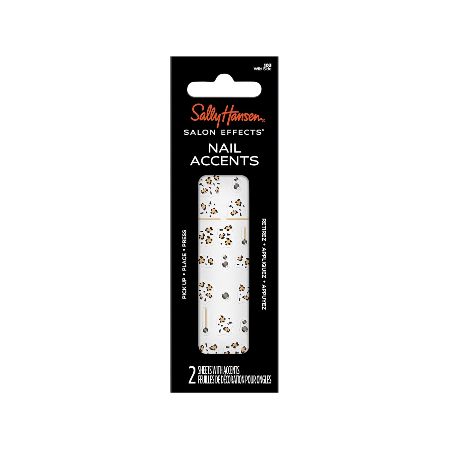 Sally Hansen Salon Effects Nail Accents, Wild Side, Nail Art Decals, Easy To Use, No Commitment, Use On Nail Polish Or Bare Nails, Mix And Match