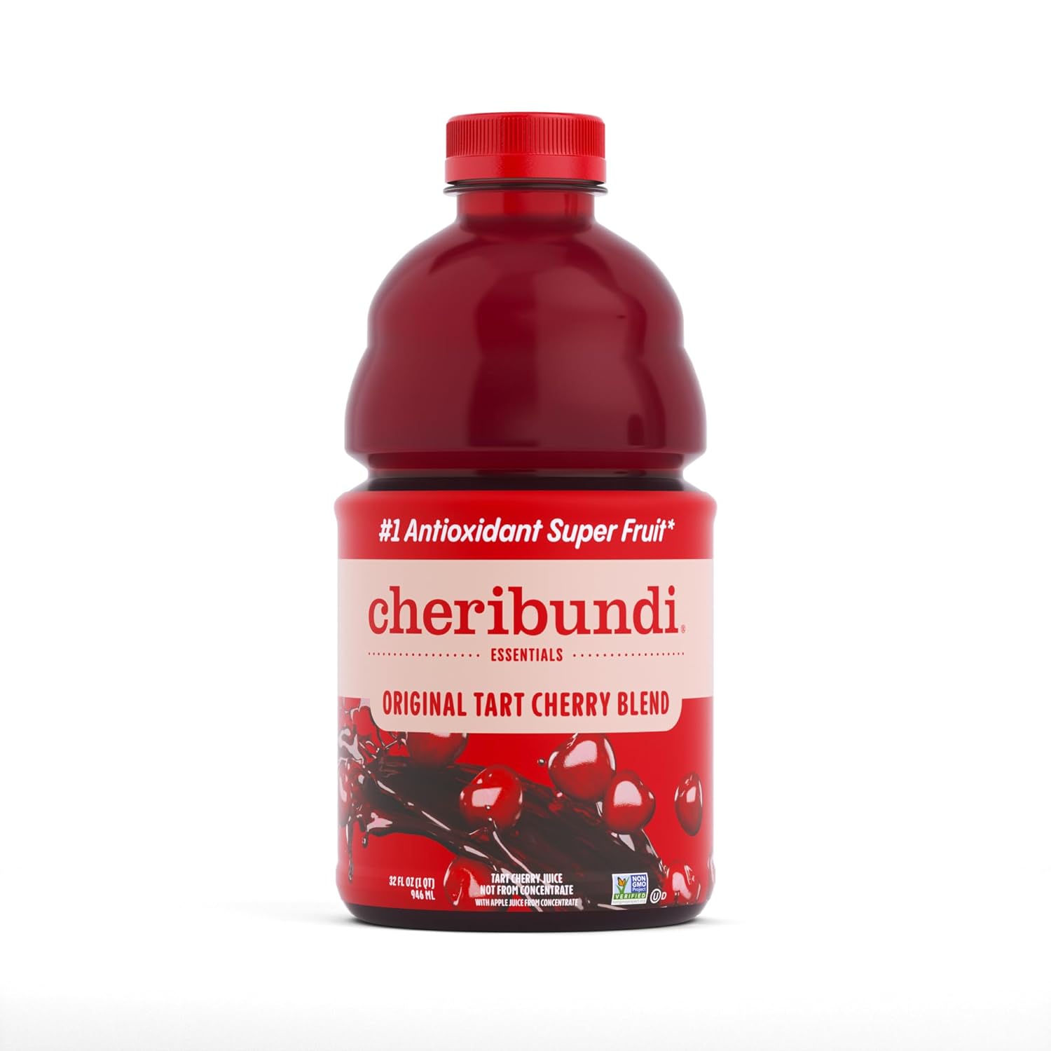 Cheribundi Original Tart Cherry Juice - Lightly Sweetened With Apple Juice - Fight Inflammation & Support Muscle Recovery, Post Workout Recovery Drinks For Runners, Cyclists & Athletes - 32 Oz, 6 Pack