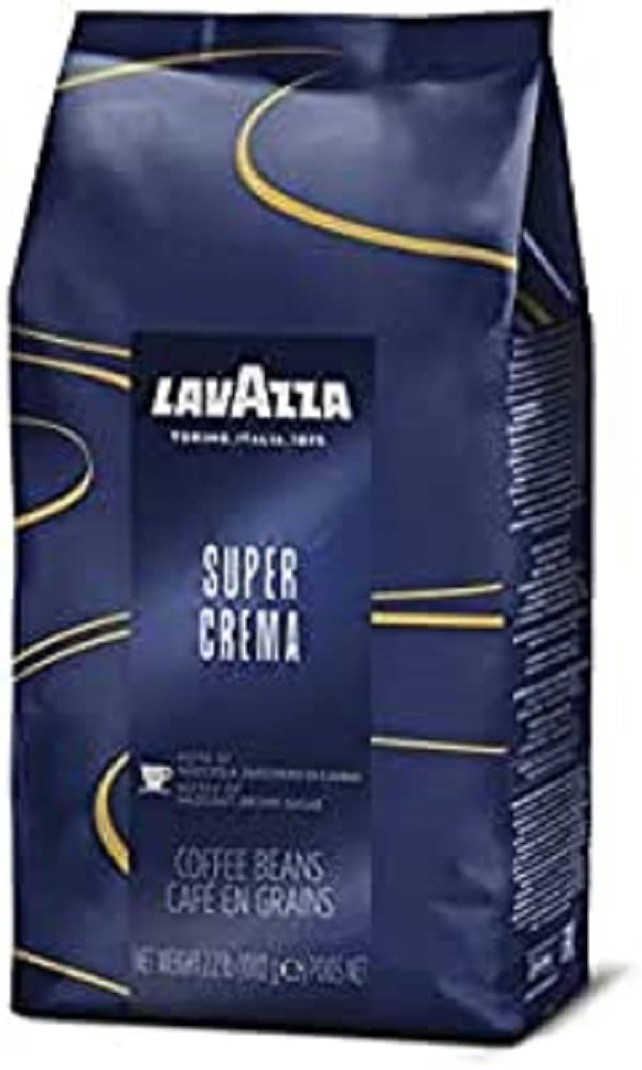 Lavazza Super Crema Whole Bean Coffee Blend, Light-Medium Espresso Roast, 2.2 Pound (Pack Of 1) ,Premium Quality, Aromatic, Mild And Creamy