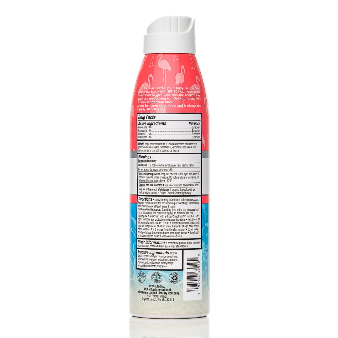 Spf 30 Sunscreen Spray | Aruba Reef Act Compliant No 67 Octinoxate & Oxybenzone Free | 6 Oz, Water-Resistant, Non-Greasy, Broad Spectrum Uva/Uvb Sunscreen