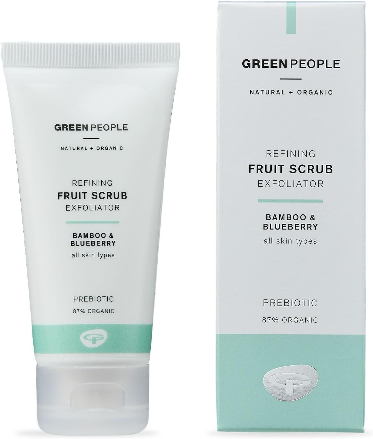 Green People Fruit Scrub Exfoliator - For All Skin Types - Paraben & Alcohol Free - Cruelty Free & Vegan, 50Ml
