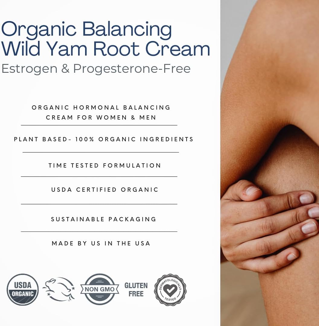 Indian Meadow Herbals Wild Yam Root Cream (2oz) - Organic Balancing Cream for PMS & Menopause Relief - Estrogen & Progesterone-Free. USDA Certified Organic. Made in USA By US Since 1994 : Womens Health Medications And Treatments : Beauty & Personal Care