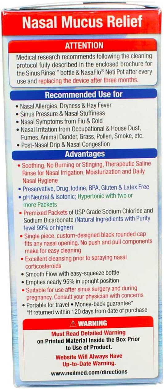 Neilmed Neilmed Sinus Rinse Starter Kit, (Pack of 3) : Health & Household