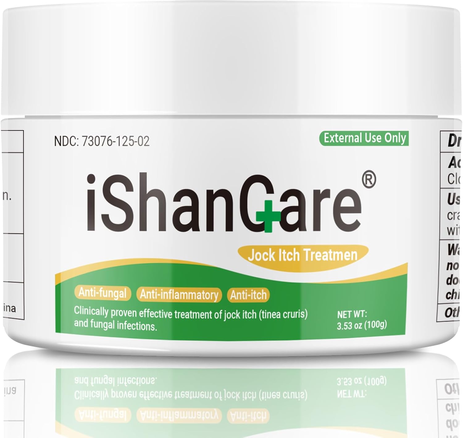 Jock Itch Cream, Extra Strength Jock Itch Treatment For Tinea Cruris, Tinea Corporis, Natural Relieves Itching, Burning, Chafing And Scaling, 3.53 Oz
