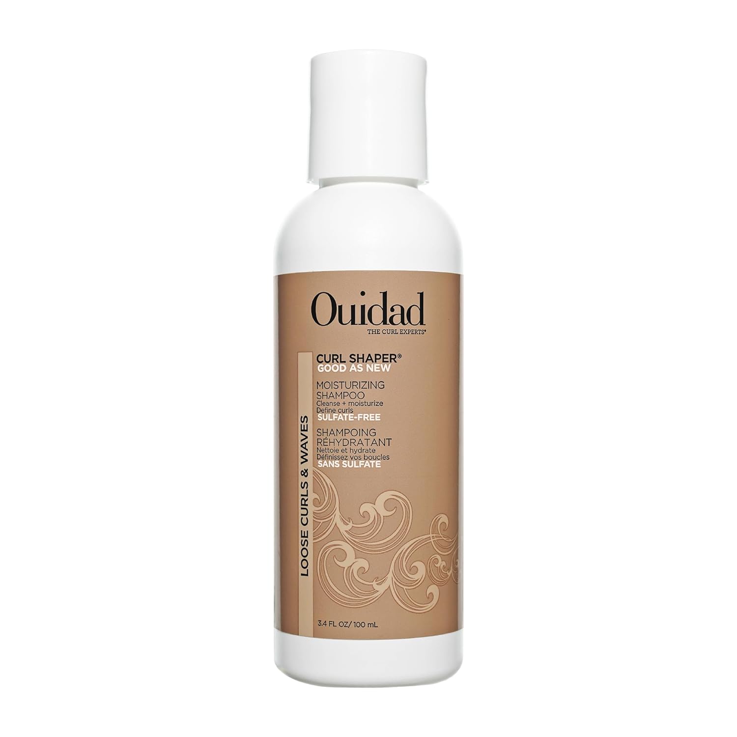 Ouidad Mini Curl Shaper Good As New Moisturizing Shampoo for Loose Curls and Waves - Sulfate Free - Travel Size 3.4 Fl Oz