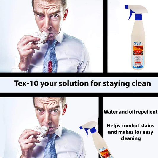 Nano Tex10 Textile And Fabric Hydrophobic Spray - Stain Guard Water And Snow Repellent, Oil And Stain Protector For Shoes, Sofas, Carpets, Clothes And More (33.80 Fl.Oz)