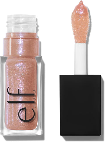 E.L.F. Glow Reviver Lip Oil Glimmer, Nourishing Tinted Lip Oil For A High-Shine Finish, Infused With Jojoba Oil, Vegan & Cruelty-Free, Citrine Gleam