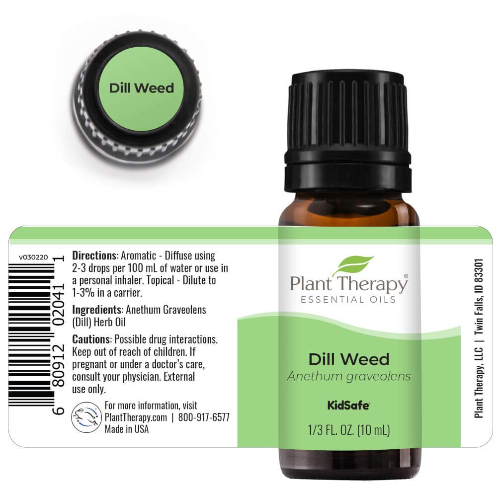 Plant Therapy Dill Weed Essential Oil 10 mL (1/3 oz) 100% Pure, Undiluted, Therapeutic Grade : Health & Household