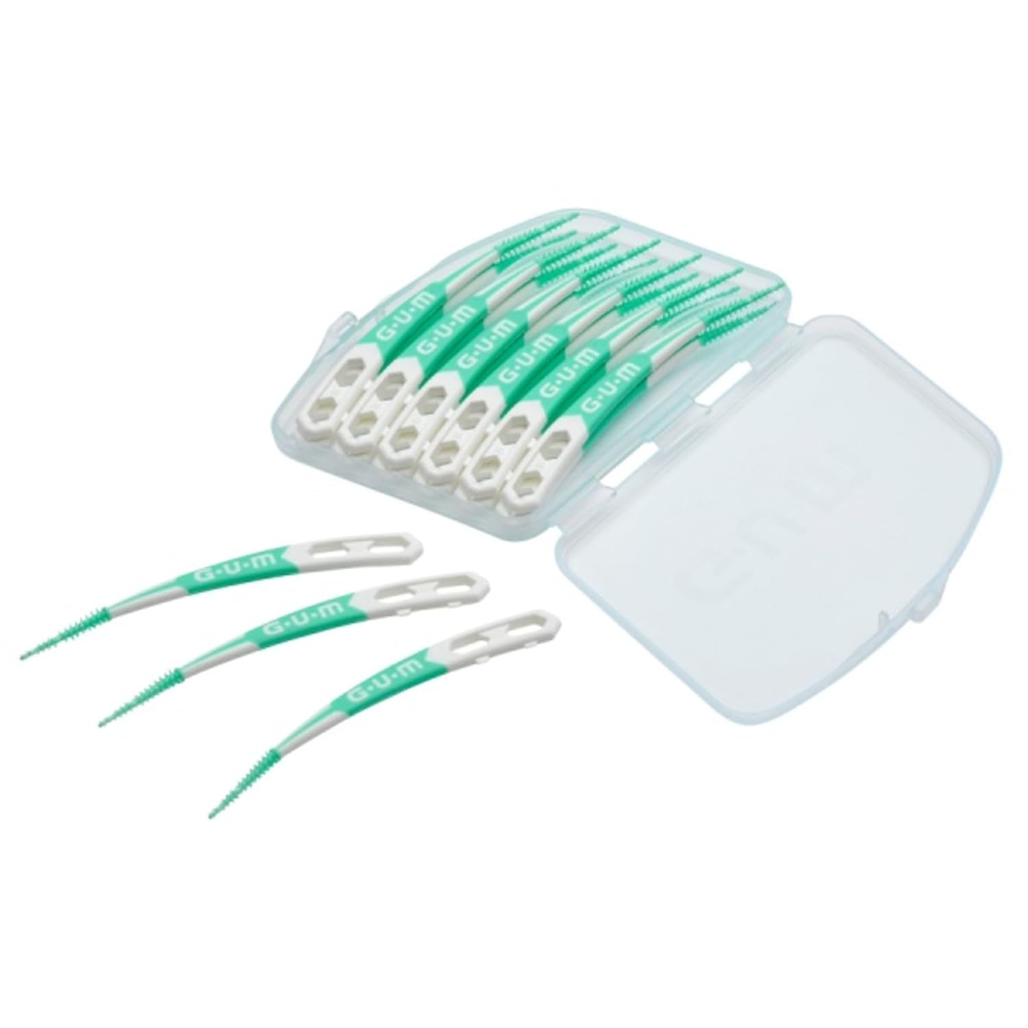 Gum Soft-Picks Advanced, Easy To Use Dental Picks For Teeth Cleaning And Gum Health, Disposable Interdental Brushes With Convenient Carry Case, Dentist Recommended Dental Picks, 60Ct (6Pk) : Health & Household