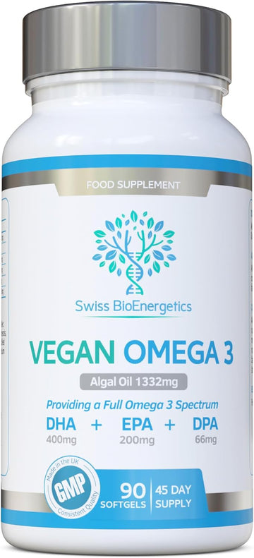 Vegan Omega 3 - Full Spectrum DHA, EPA & DPA - 90 Softgels of Life’s O65 Grams