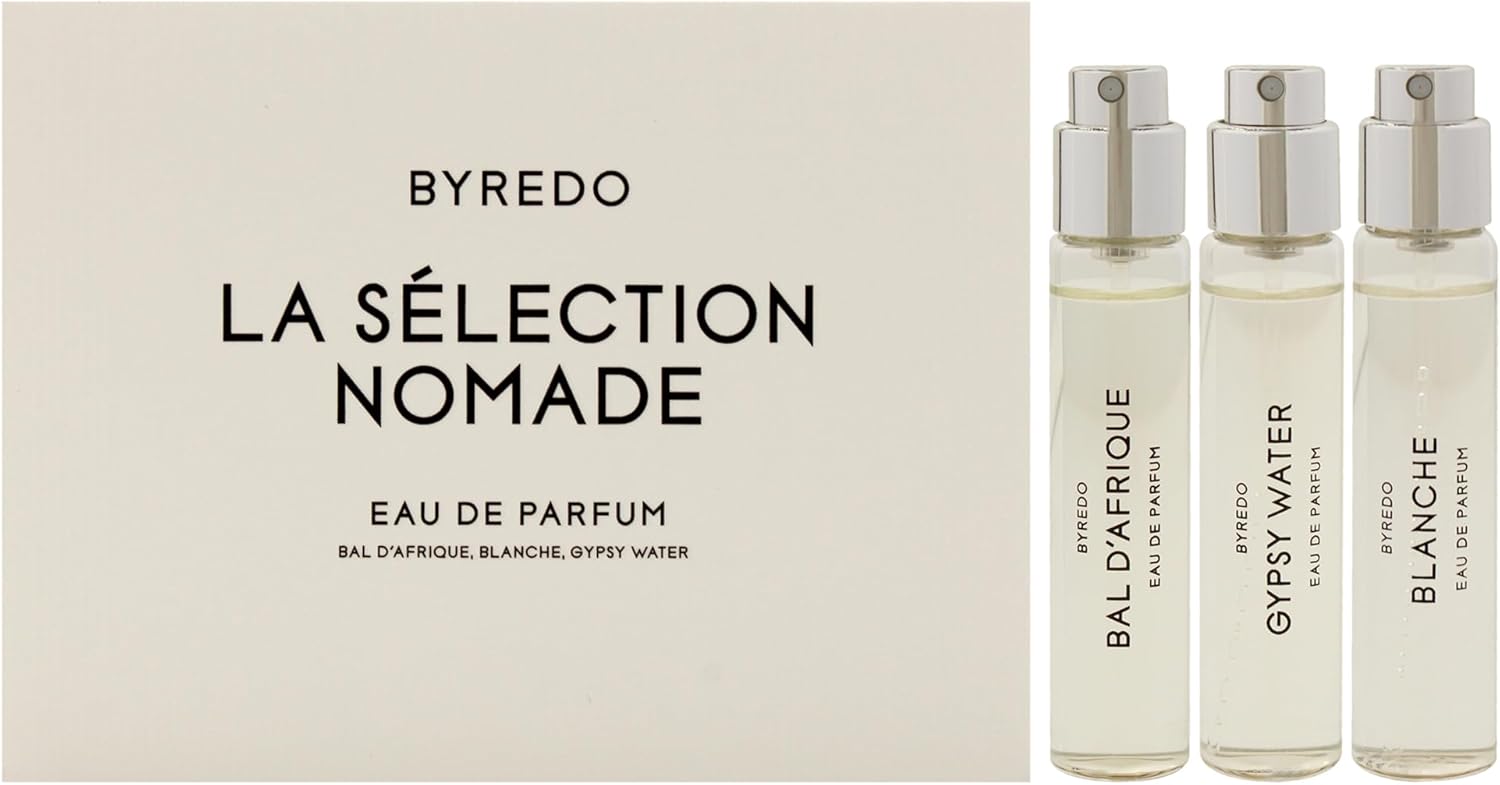 La Selection Nomade Set By Byredo For Unisex - 3 Pc Mini Gift Set 0.4Oz Bal D Afrique Edp Spray, 0.4Oz Blanche Edp Spray, 0.4Oz Gypsy Edp Spray