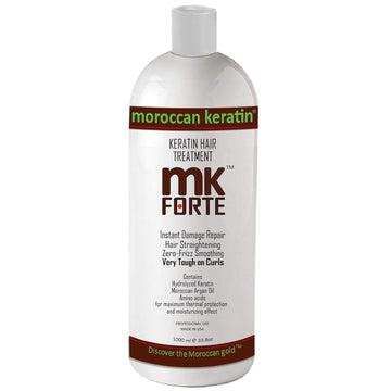 Forte Brazilian Keratin Hair Treatment Straightening 1000Ml Complex Global For All Hair Types Coarse Thick Curly African Black Hispanic Dominican Keratina Para Alisar Pelo Chocolate