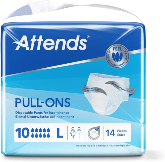 Attends Pull-Ons 10 Large (2100Ml) 14 Pack Incontinence Protection