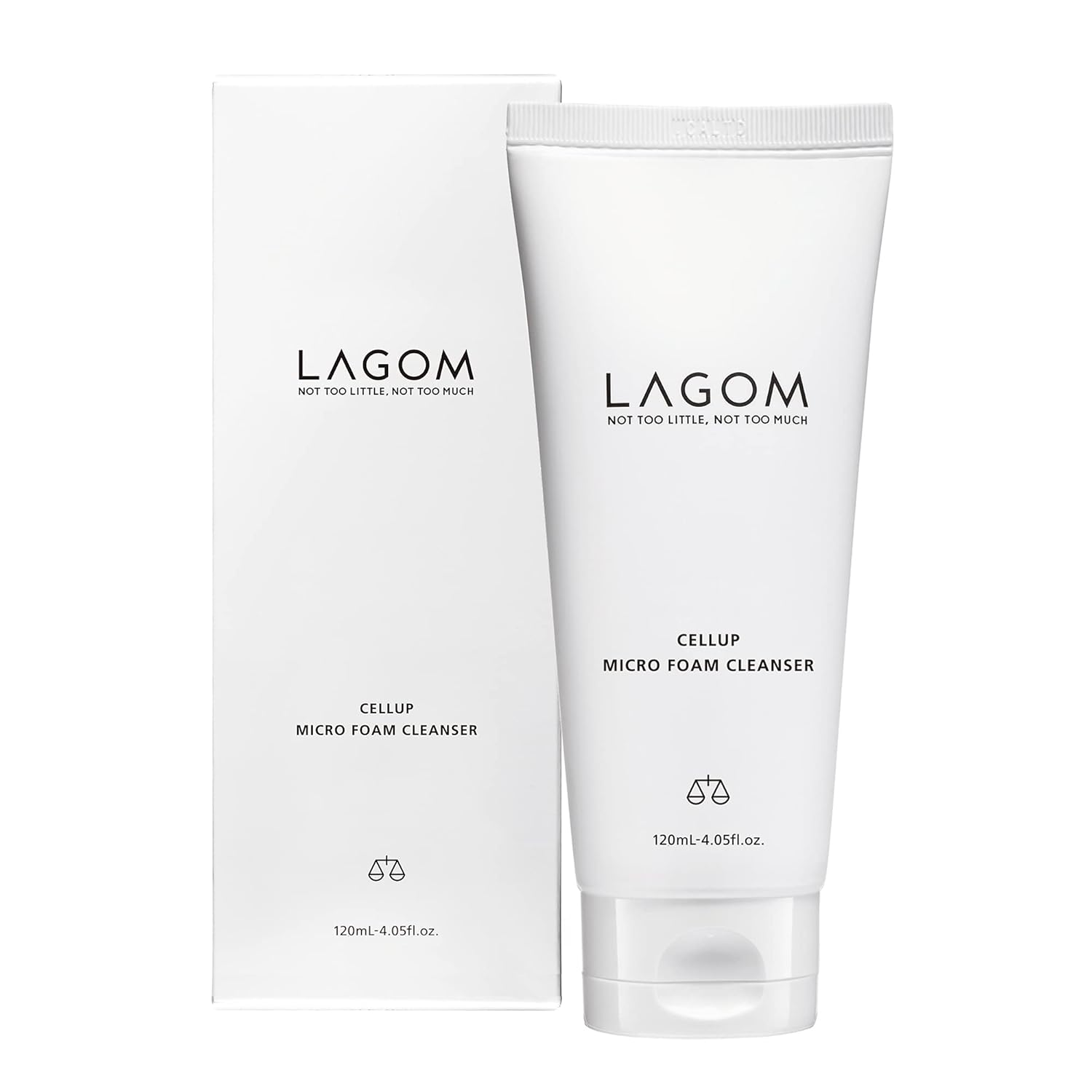 Lagom Cellup Micro Deep Cleansing Foam, A Hydrating Facial Cleanser With Aqualicia That Gently Removes Makeup, Impurities, Whipped-Cream-Like Micro-Bubble All Skin Types 4.05 Fl. Oz