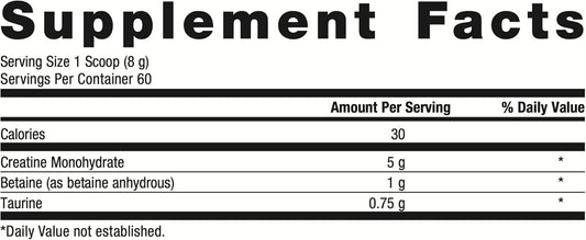 Metagenics - Creatine Up Powder, Creatine Monohydrate, Taurine, And Betaine, 60 Servings