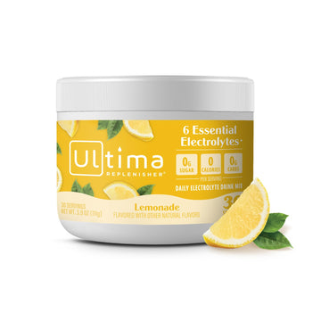 Ultima Replenisher Daily Electrolyte Drink Mix – Lemonade, 30 Servings – Hydration Powder With 6 Key Electrolytes & Trace Minerals – Keto Friendly, Vegan, Non-Gmo & Sugar-Free Electrolyte Powder