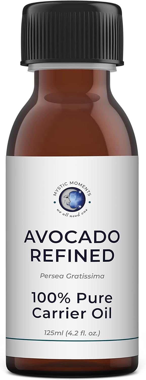 Mystic Moments | Avocado Refined Carrier Oil 125ml - Pure & Natural Oil Perfect for Hair, Face, Nails, Aromatherapy, Massage and Oil Dilution Vegan GMO Free