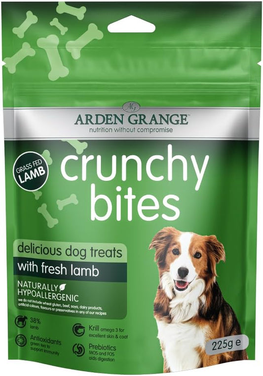 Arden Grange Crunchy Bites Dry Dog Treats Lamb, 225 g :Pet Supplies