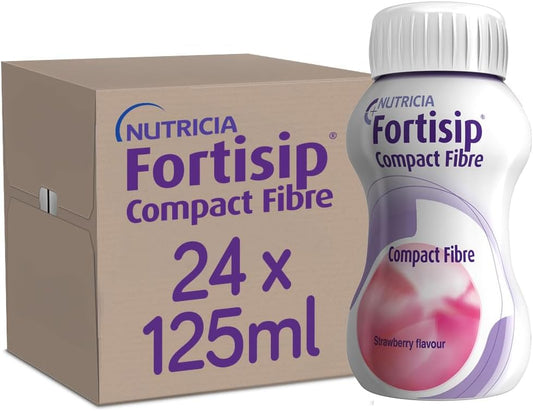 Fortisip Compact Fibre Liquid Strawberry, 125Ml Bottle, Pack Of 24