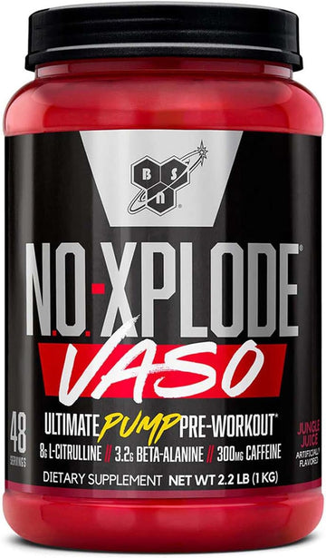BSN N.O.-XPLODE Vaso Pre Workout Powder with 8g of L-Citulline and 3.2