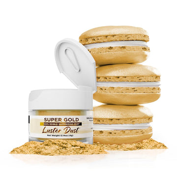 Luster Dust - Nu Silver (4G 1X Jar) | Edible Vegan Dust & Paint For Cake Decorating, Ice Cream, Desserts, Cocktails And Beverages By Bakell
