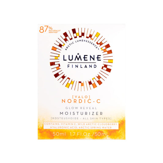 Lumene Nordic-C Glow Reveal Facial Moisturizer - Antioxidant-Rich Vitamin C Face Cream - Hydrating Hyaluronic Acid Moisturizer With Vitamin B3 + B5 To Promote Radiant & Youthful Skin (1.7Oz)