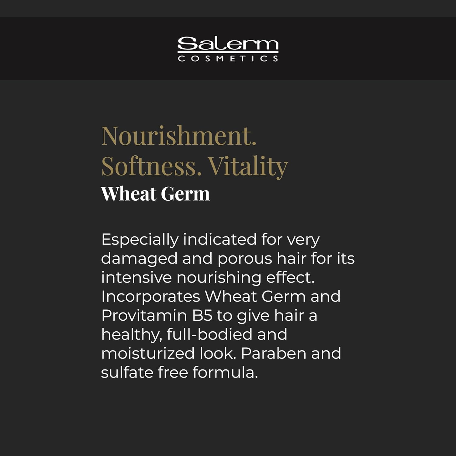 Salerm - Nourishing Hair Mask - 1000 Ml - With Wheat Germ - For Dry And Damaged Hair - Deep Hair Hydration - Shine And Brightness - Hair Strengthening : Beauty & Personal Care