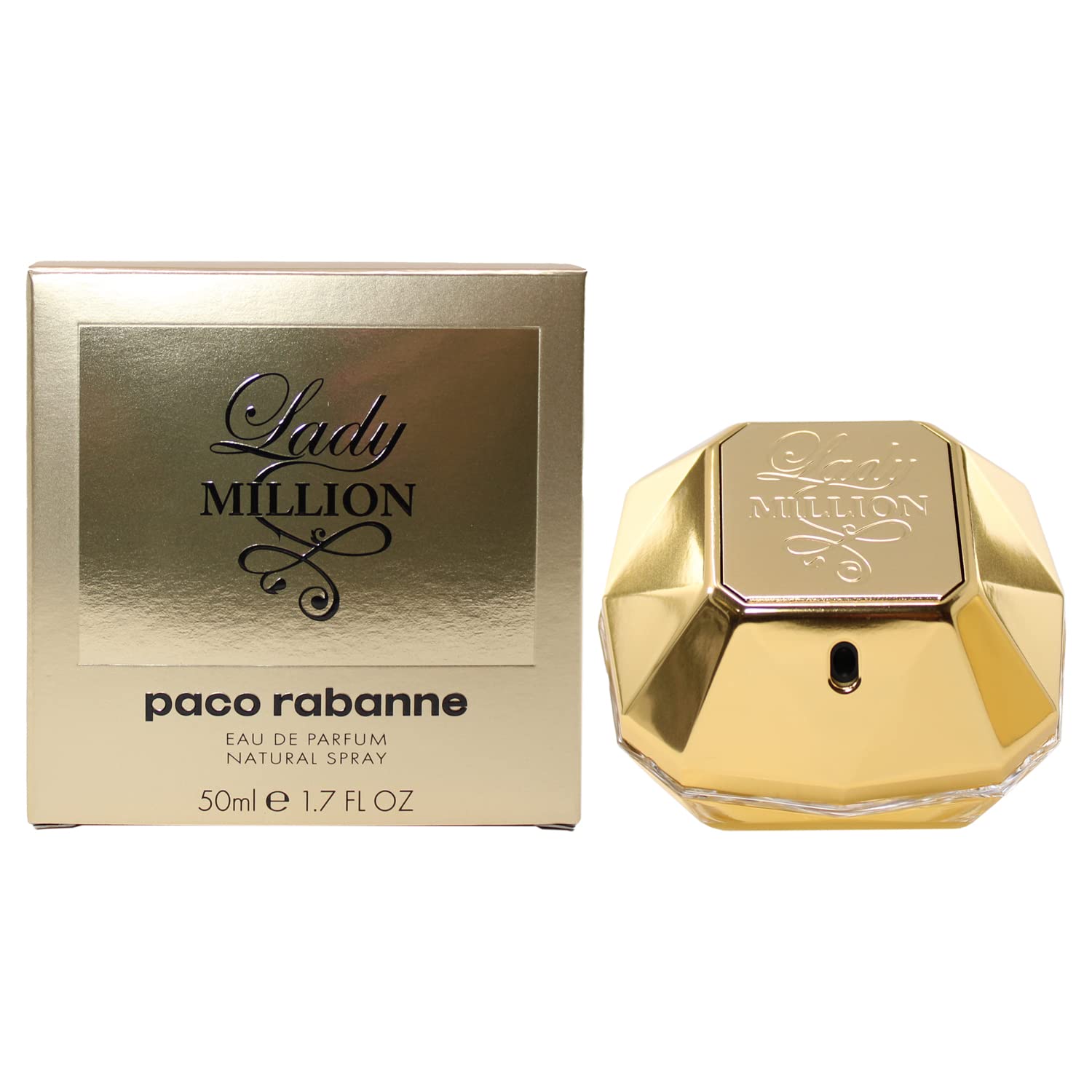 Paco Rabanne Lady Million Eau De Parfum Spray 1.7 Oz / 50 Ml For Women : Beauty & Personal Care