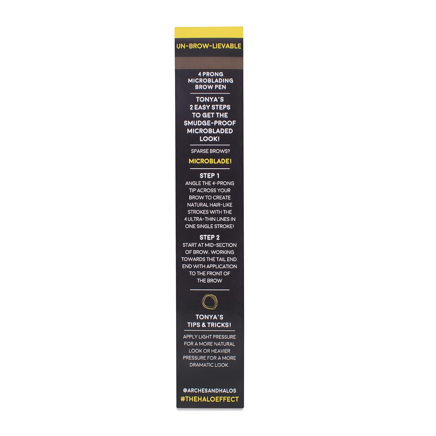 Arches & Halos Microblading Brow Shaping Pen - Fuller, More Defined Brow - Long-Lasting, Smudge Resistant, Rich Color - Vegan And Cruelty Free Makeup - Charcoal - 1 Ml : Beauty & Personal Care
