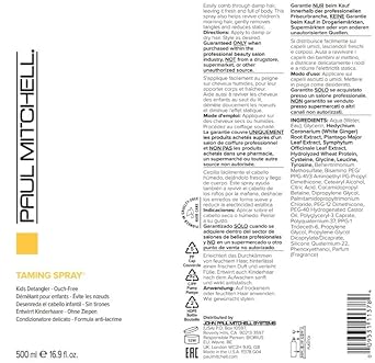 Paul Mitchell Taming Spray, Kids Detangler, Ouch-Free, For All Hair Types, 16.9 Fl Oz : Beauty & Personal Care