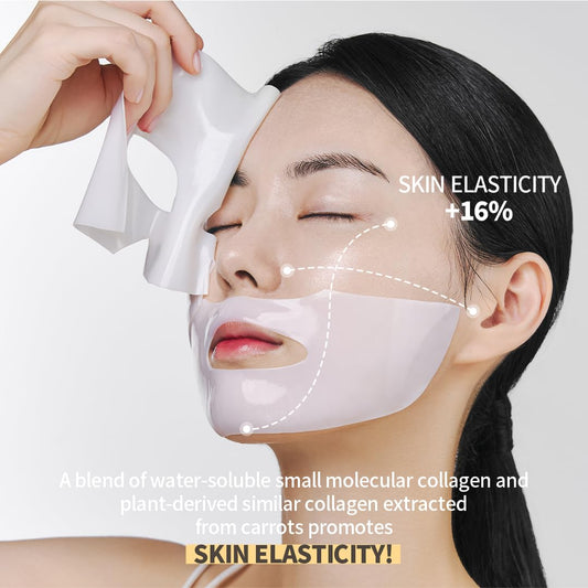 Nacific Collagen Gel Facial Mask (Rice Peptide) 4Ea Set Hydrogel Deep Korean Face Mask Hydrating Overnight Elasticity Firming Pore Minimizing For All Skin Types