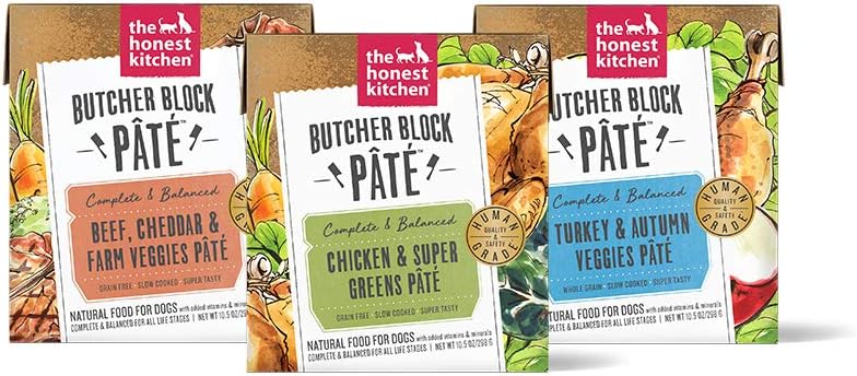 The Honest Kitchen Butcher Block Pâté: Variety Pack Dog Food, 10.5 Oz (Pack Of 3)
