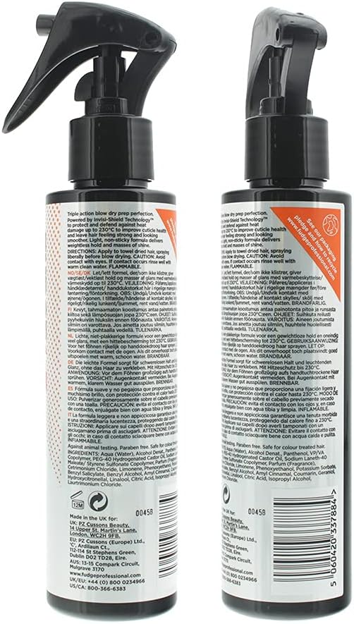 Fudge Professional Blow-Dry Heat Protection Primer, 150 Ml