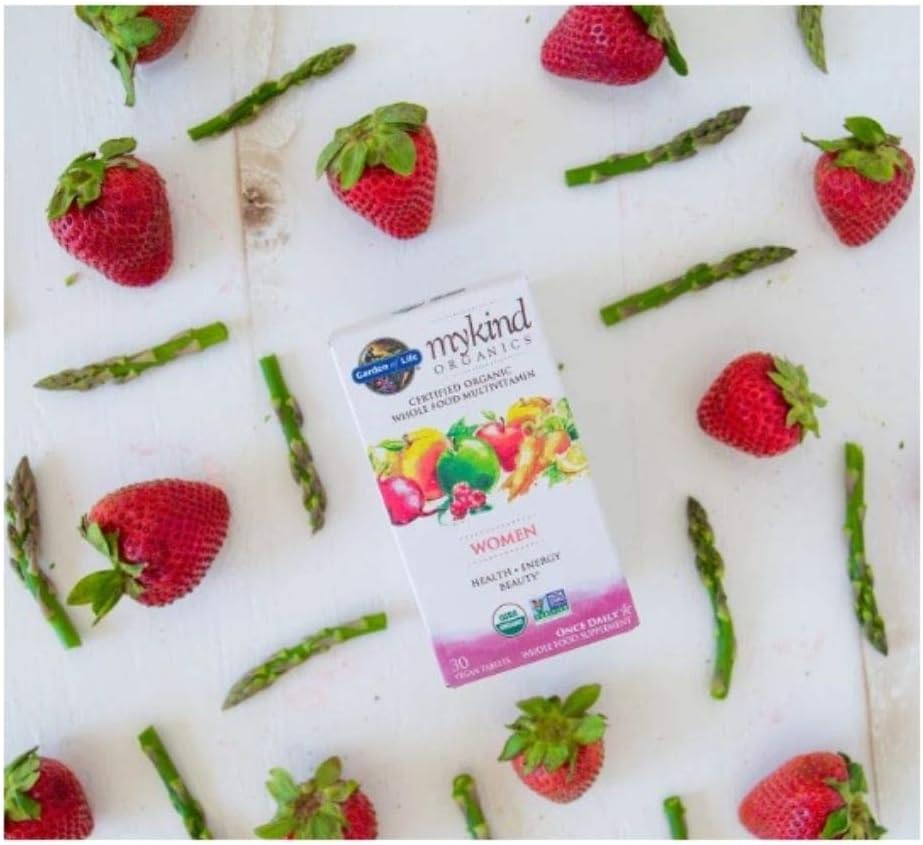 Garden of Life mykind Organics Women Once Daily Whole Food 60 Vegan Tablets Health Energy Beauty Multivitamin
