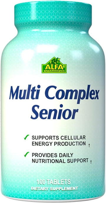 Multi Complex Senior - Nutritional Vitamins & Minerals For People Over 50 - Supports Cellular Energy Production And Every Day Health- 100 Tablets