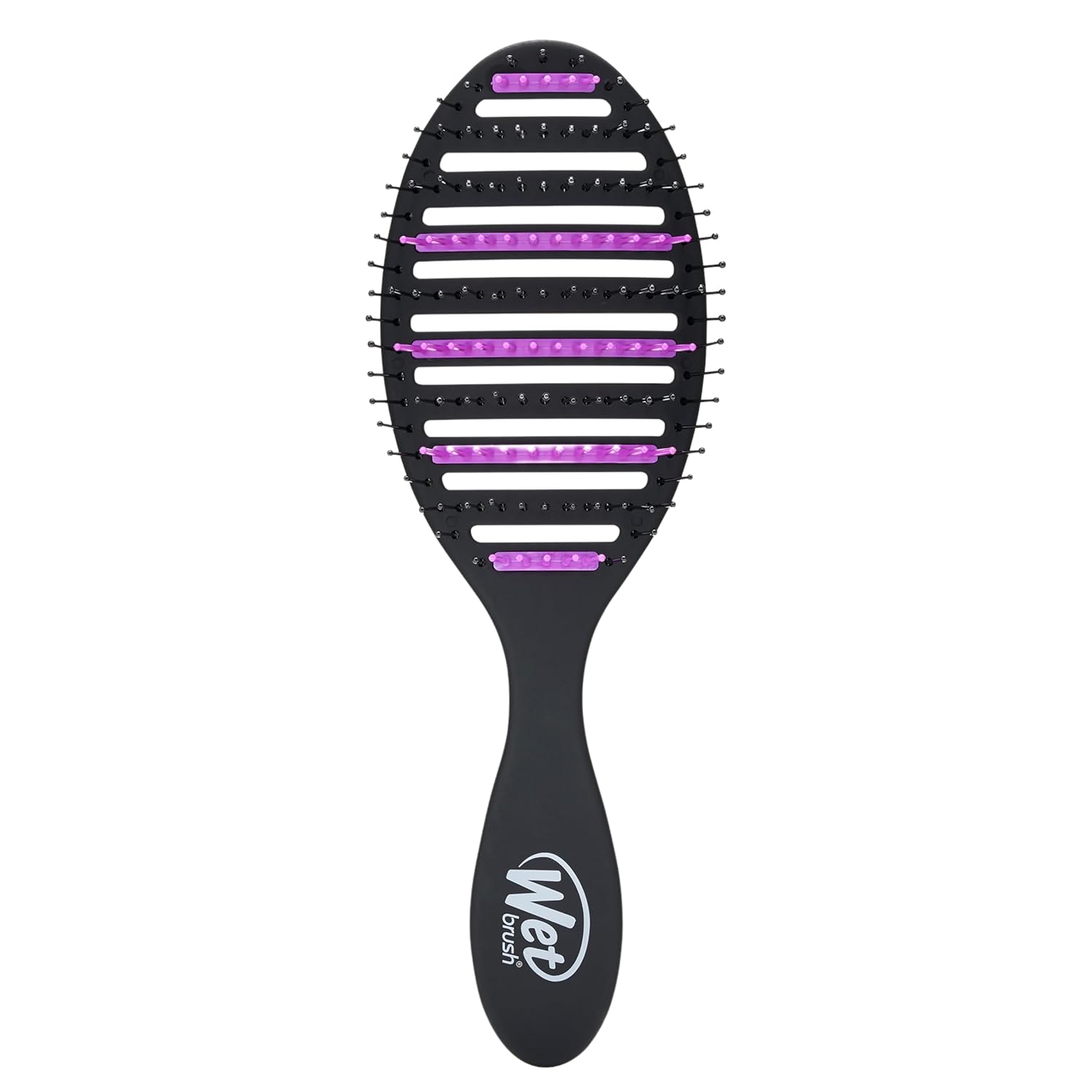 Wet Brush Refresh And Extend Speed Dry Black Detangling Hair Brush -Vented Design And Ultra Soft Heatflex Bristles Are Blow Dry Safe -Removes Dirt Excess Oils And Impurities-Charcoal Infused Bristles