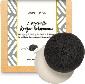 Puremetics Konjac Sponges Super Soft 1 X 2