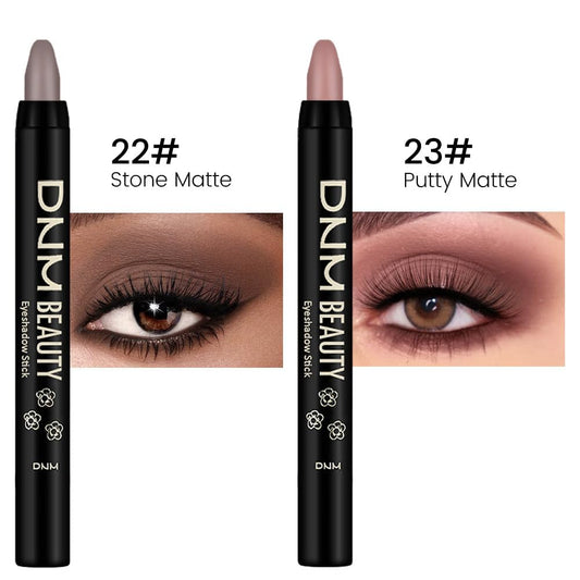 Evpct White Matte Cream Eye Shadow Sticks Brightener Pencils For Women, Smoky White Silky Eyeshadow Applicator Stick Pen Waterproof, Blendable Crease-Proof Stick Eyeshadow Matte Eye Makeup 62