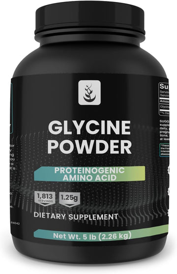 Pure Original Ingredients Glycine Powder, 5 Lb, No Magnesium Or Rice Fillers, Lab Verified