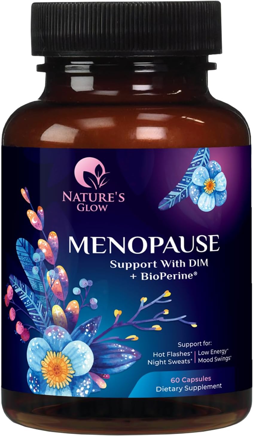 Menopause Supplements For Women With Dim - Multi Benefit Menopause Relief, Balance Support, Antioxidant, Energy & Skin Support, Natural Menopause Vitamins Supplement, Non-Gmo & Vegan - 60 Capsules